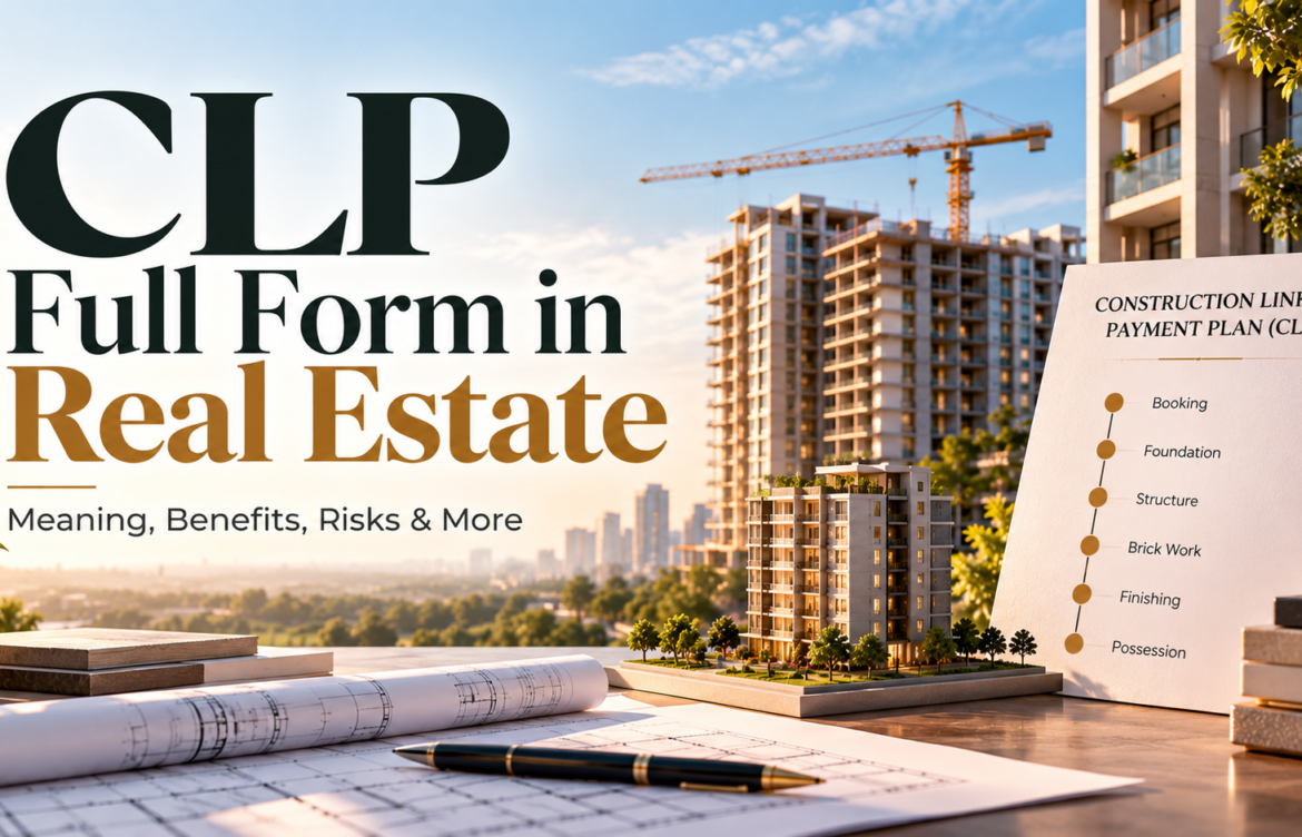 CLP full form in real estate showing construction linked payment plan and payment milestones